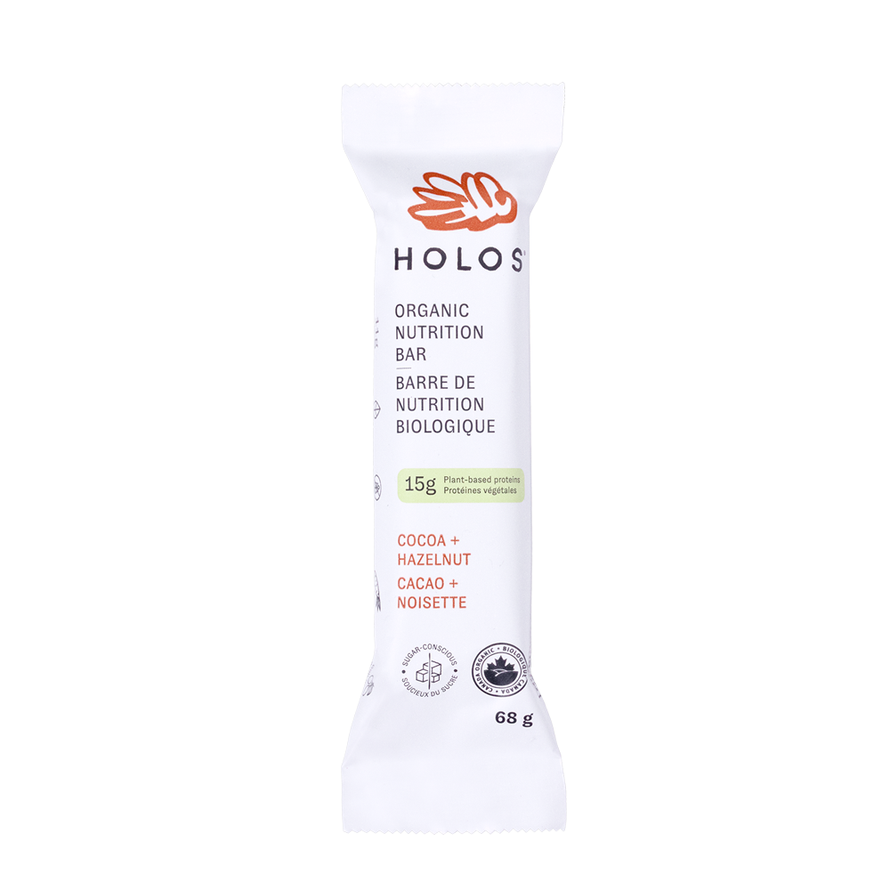 holos nutrition bar cocoa+hazelnut product